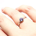 Sublime Petite Bezel Set Tanzanite White Gold Ring