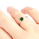 Sublime Petite Bezel Set Tsavorite White Gold Ring