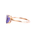 Sublime Solitaire Trilliant Cut Tanzanite Rose Gold Ring