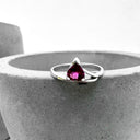 Sweet Heart Shaped Pink Tourmaline White Gold Ring