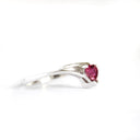 Sweet Heart Shaped Pink Tourmaline White Gold Ring