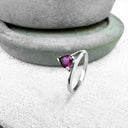Sweet Heart Shaped Pink Tourmaline White Gold Ring