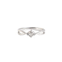 Sweet and Sultry Twist White Diamond White Gold Ring