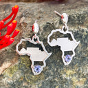 Tanzanite Table Mountain In Africa Map White Gold Earrings