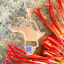 Tanzanite Table Mountain in Africa Rose Gold Pendant