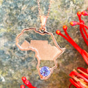 Tanzanite Table Mountain in Africa Rose Gold Pendant