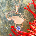 Tanzanite Table Mountain in Africa Rose Gold Pendant