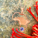 Tanzanite Table Mountain in Africa Rose Gold Pendant