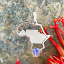 Tanzanite Table Mountain in Africa White Gold Pendant