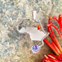 Tanzanite Table Mountain in Africa White Gold Pendant