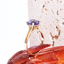 The Celestial Bridge Tanzanite And Diamond Ring In Yellow Gold