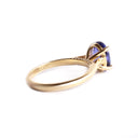 The Celestial Bridge Tanzanite And Diamond Ring In Yellow Gold