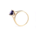 The Celestial Bridge Tanzanite And Diamond Ring In Yellow Gold