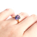 The Celestial Bridge Tanzanite And Diamond Ring In Yellow Gold