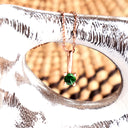 The Cutest Ever Fixed Bale Round Cut Tsavorite Rose Gold Pendant