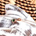 The Cutest Ever Fixed Bale Round Cut Tsavorite Rose Gold Pendant