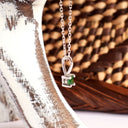 The Cutest Ever Fixed Bale Round Cut Tsavorite White Gold Pendant
