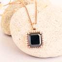 Black Diamond Rose Gold Pendant