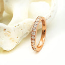 Rose gold white diamond ring