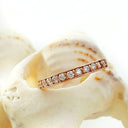 Rose gold white diamond ring