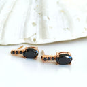 Rose Gold Black Diamond Earrings