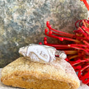 3D White Gold Table Mountain Ring