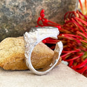 3D White Gold Table Mountain Ring