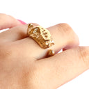 The Plateau Table Mountain Ring in Yellow Gold