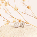 This or That Way White Diamond Studs in White Gold
