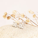This or That Way White Diamond Studs in White Gold