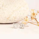 This or That Way White Diamond Studs in White Gold