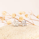 This or That Way White Diamond Studs in White Gold