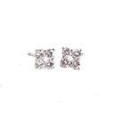 This or That Way White Diamond Studs in White Gold
