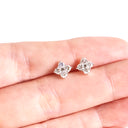This or That Way White Diamond Studs in White Gold