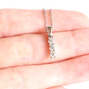 Three Wishes White Diamond Pendant