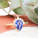 Sapphire and Diamond Yellow Gold Ring