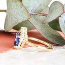 Sapphire and Diamond Yellow Gold Ring