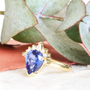 Sapphire and Diamond Yellow Gold Ring