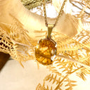 Timeless Citrine Oval Yellow Gold Pendant