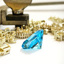 loose blue topaz gemstone