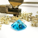 loose blue topaz gemstone