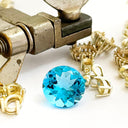 Loose blue topaz gemstone