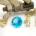 Loose blue topaz gemstone