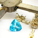 Loose blue topaz gemstone