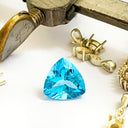 Loose blue topaz gemstone