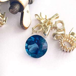 Loose London blue topaz gemstone