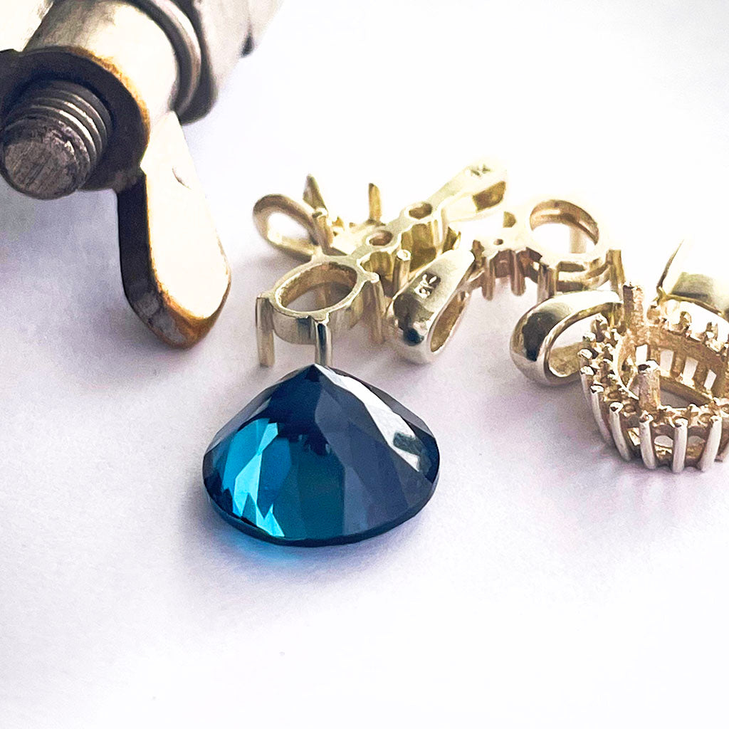 Loose London blue topaz gemstone
