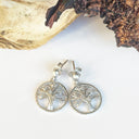 Tree Of Life Diamond and White Gold Earrings