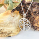 Tree Of Life Diamond and White Gold Pendant