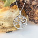 Tree Of Life Diamond and White Gold Pendant
